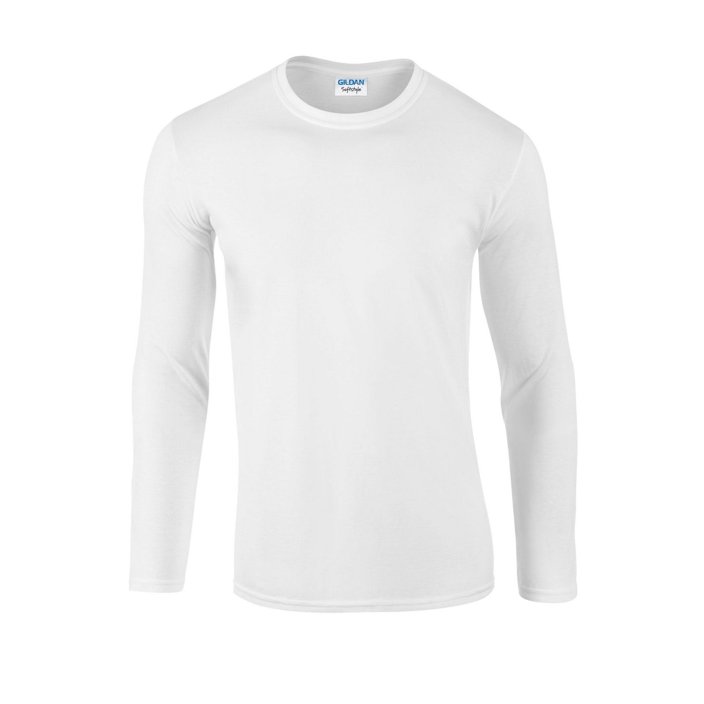 White - Front - Gildan Unisex Adult Softstyle Long-Sleeved T-Shirt