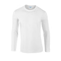 White - Front - Gildan Unisex Adult Softstyle Long-Sleeved T-Shirt