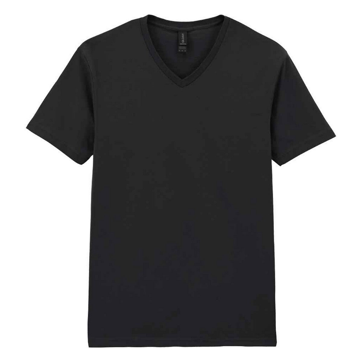 Black - Front - Gildan Mens Softstyle V Neck T-Shirt