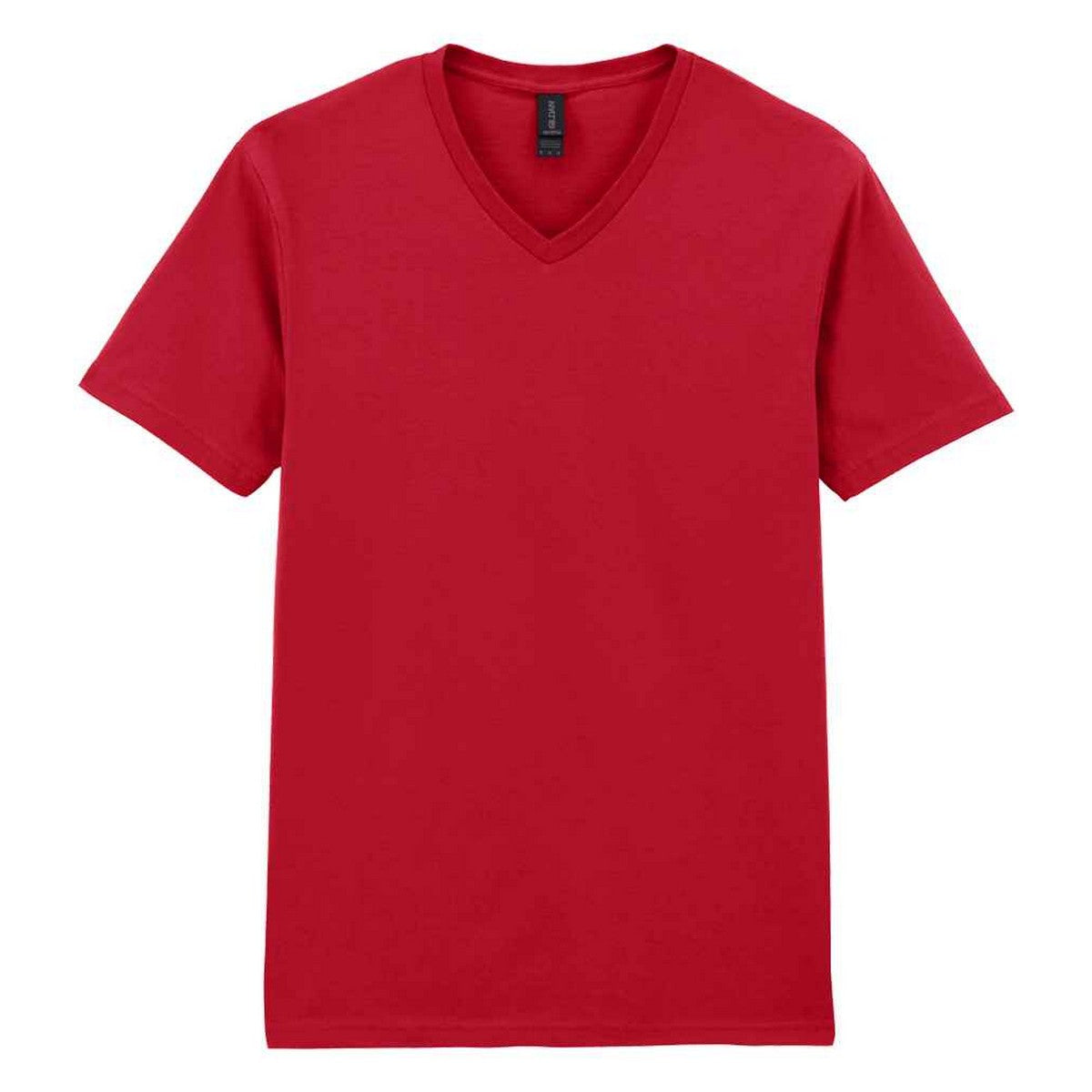 Cherry Red - Front - Gildan Mens Softstyle V Neck T-Shirt