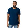 Navy - Front - Gildan Mens Softstyle V Neck T-Shirt