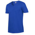 Royal Blue - Side - Gildan Mens Softstyle V Neck T-Shirt