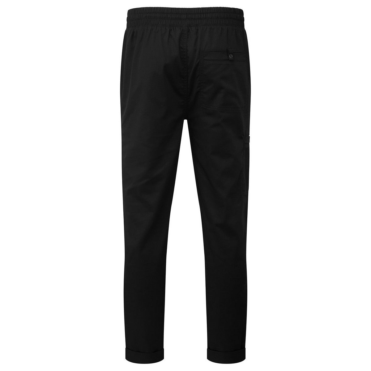 Black - Back - Premier Mens Recyclight Cargo Chef Trousers