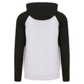 Heather Grey-Jet Black - Back - Awdis Womens-Ladies Full Zip Baseball Hoodie