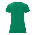 Green - Back - Fruit of the Loom Womens-Ladies Iconic Heather T-Shirt
