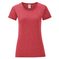 Red - Front - Fruit of the Loom Womens-Ladies Iconic Heather T-Shirt