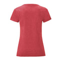 Red - Back - Fruit of the Loom Womens-Ladies Iconic Heather T-Shirt