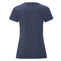 Navy - Back - Fruit of the Loom Womens-Ladies Iconic Heather T-Shirt
