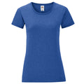 Royal Blue - Front - Fruit of the Loom Womens-Ladies Iconic Heather T-Shirt