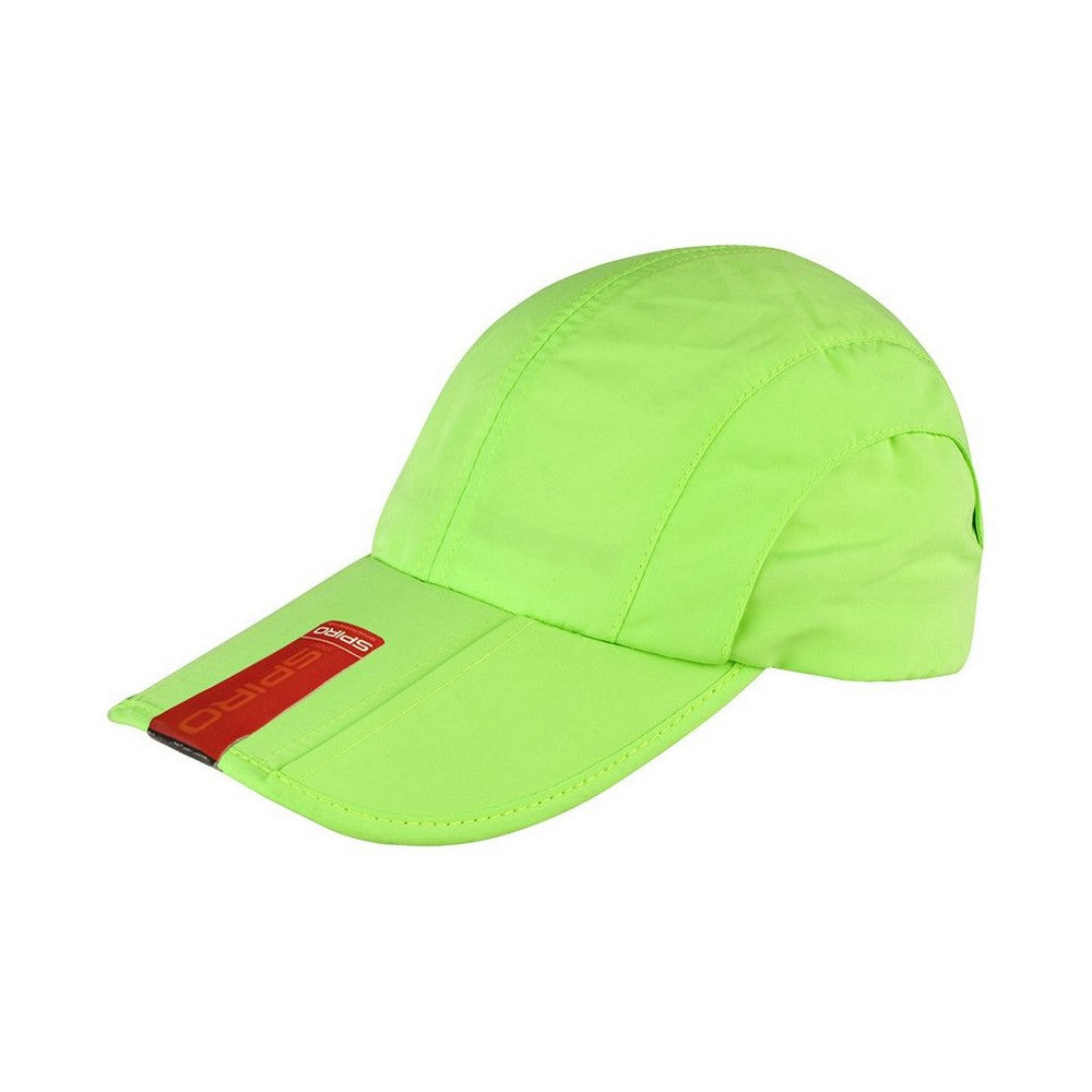 Lime - Front - Result Headwear Folding Peak Baseball Cap
