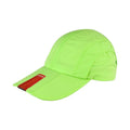 Lime - Front - Result Headwear Folding Peak Baseball Cap