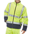 Yellow - Back - Portwest Unisex Hi-Vis Bomber Jacket (S463) - Workwear - Safetywear