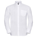 White - Front - Russell Collection Mens Ultimate Non-Iron Long-Sleeved Formal Shirt