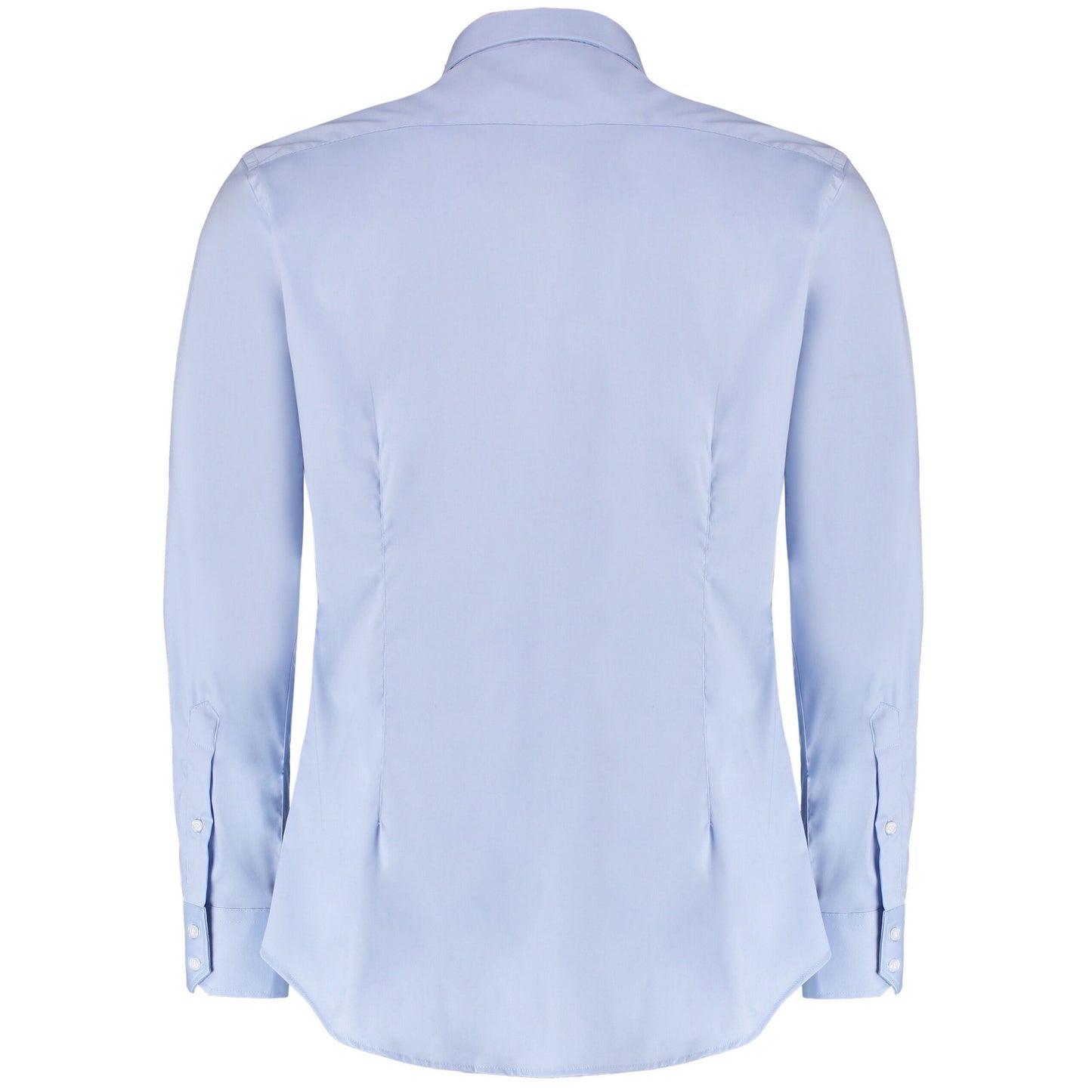 Light Blue - Back - Kustom Kit Mens Oxford Stretch Slim Long-Sleeved Shirt