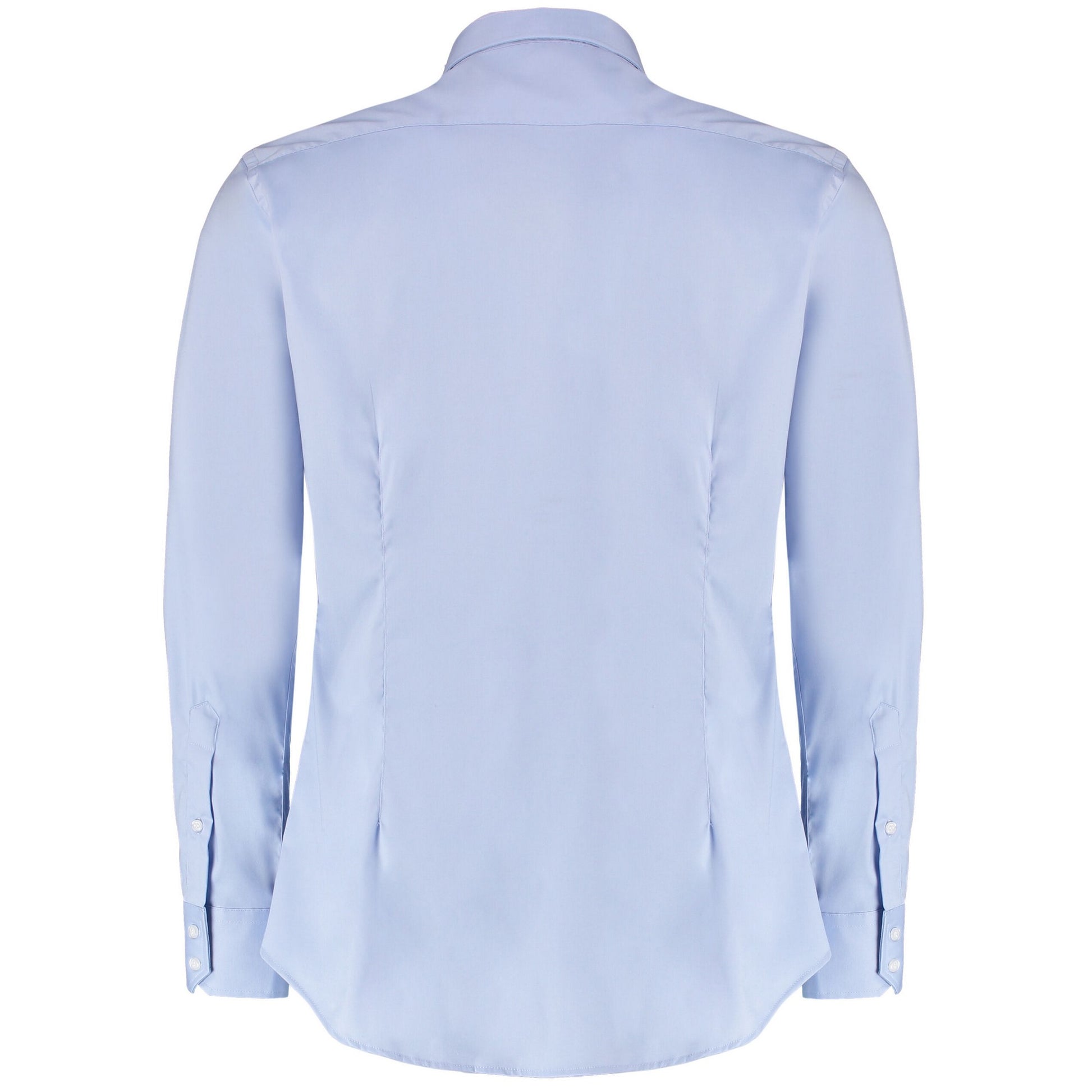 Light Blue - Back - Kustom Kit Mens Oxford Stretch Slim Long-Sleeved Shirt
