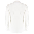 White - Back - Kustom Kit Mens Oxford Stretch Slim Long-Sleeved Shirt