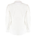 White - Back - Kustom Kit Mens Oxford Stretch Slim Long-Sleeved Shirt