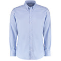 Light Blue - Front - Kustom Kit Mens Oxford Stretch Slim Long-Sleeved Shirt