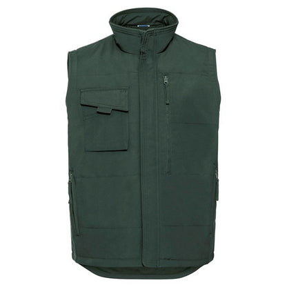 Bottle Green - Front - Russell Mens Heavy Duty Gilet