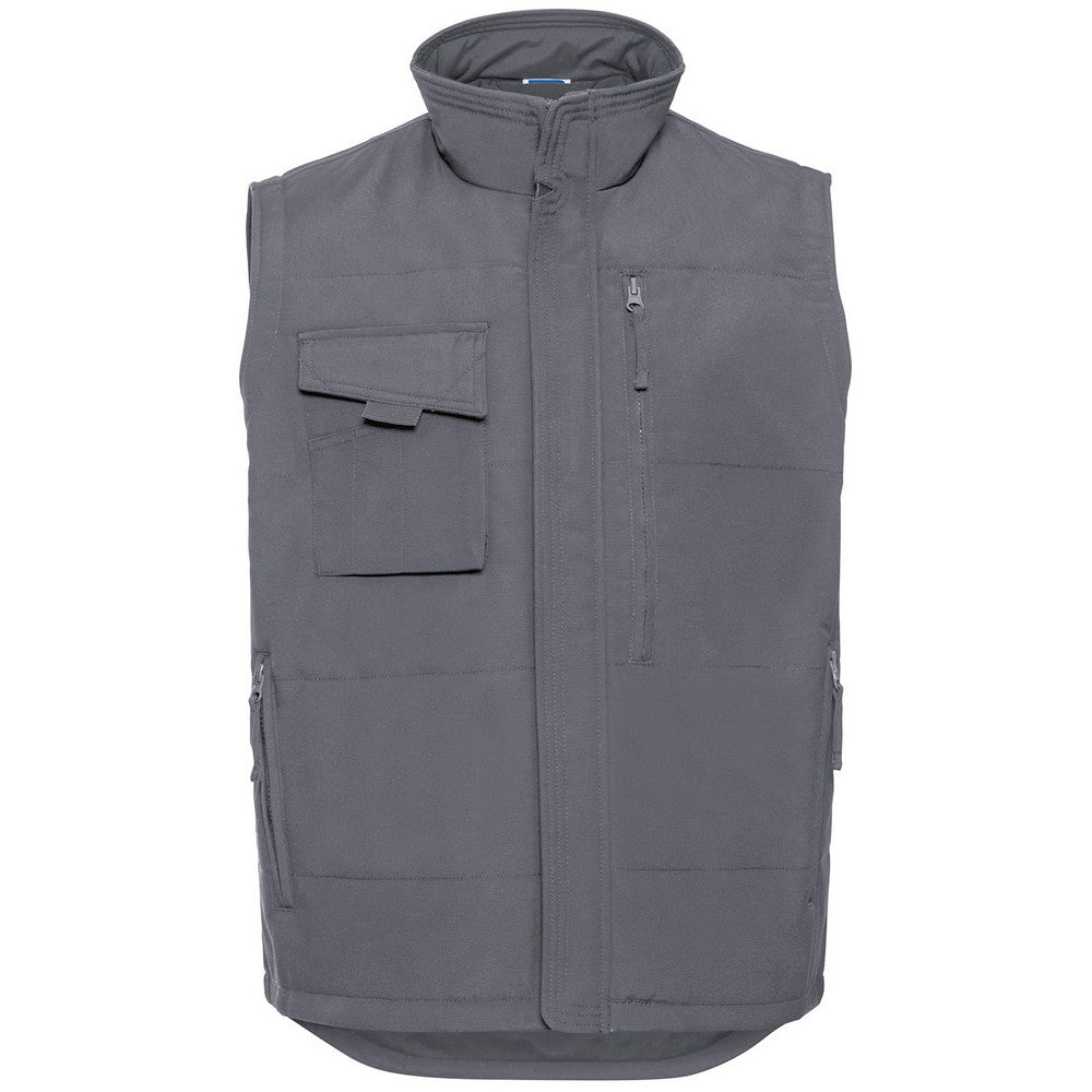 Convoy Grey - Front - Russell Mens Heavy Duty Gilet