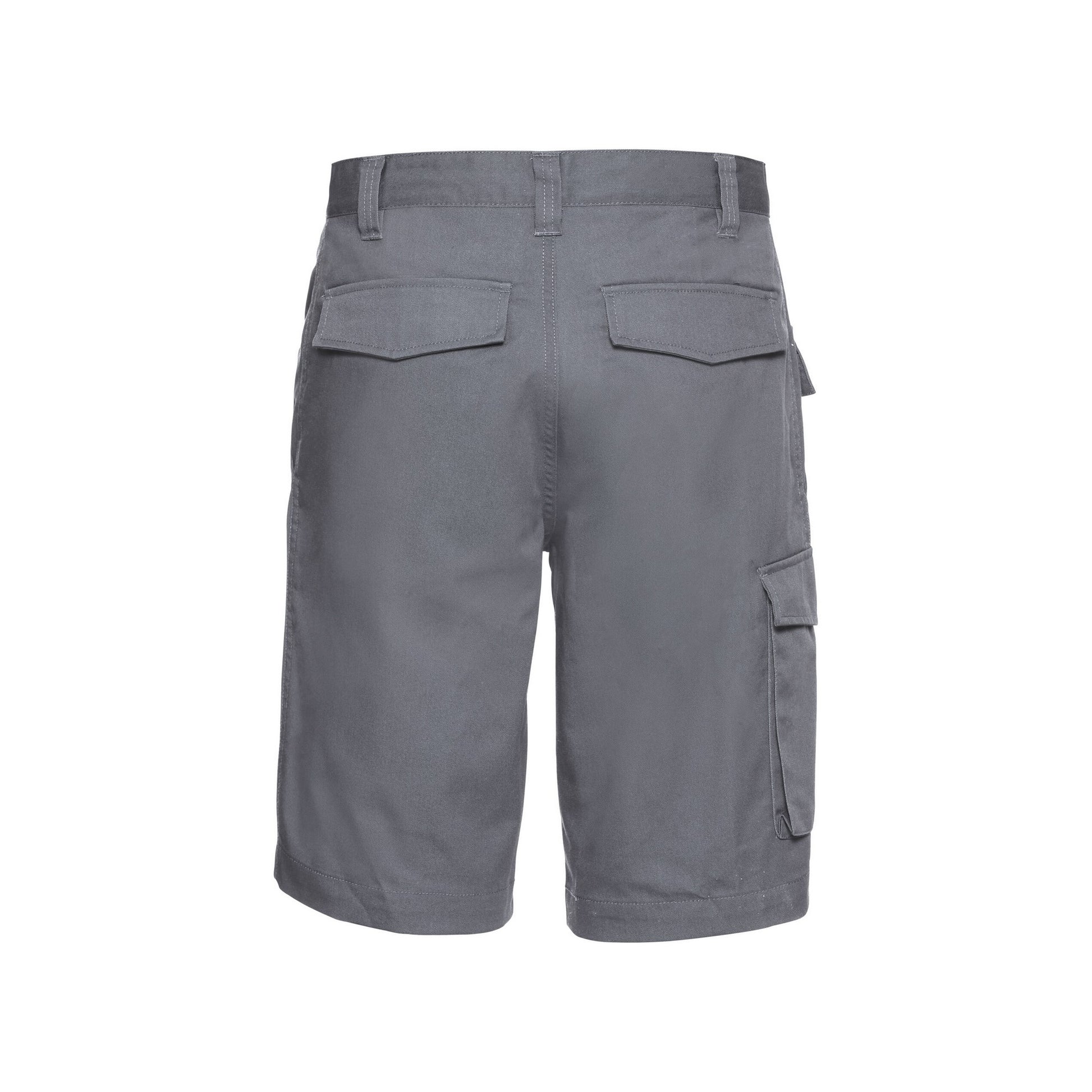 Convoy Grey - Back - Russell Mens Polycotton Twill Shorts