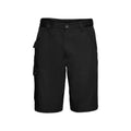 Black - Front - Russell Mens Polycotton Twill Shorts