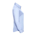 Oxford Blue - Side - Russell Womens-Ladies Oxford Easy-Care Long-Sleeved Shirt