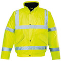 Yellow - Front - Portwest Unisex Hi-Vis Bomber Jacket (S463) - Workwear - Safetywear