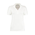 White - Front - Kustom Kit Womens-Ladies Sophia V Neck Polo Shirt