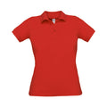 Red - Front - B&C Womens-Ladies Safran Pure Polo Shirt