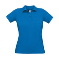 Royal Blue - Front - B&C Womens-Ladies Safran Pure Polo Shirt