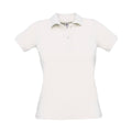White - Front - B&C Womens-Ladies Safran Pure Polo Shirt
