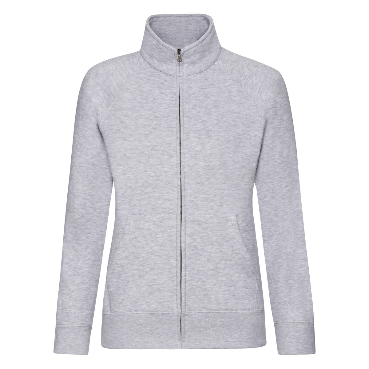 Heather Grey - Front - Fruit of the Loom Womens-Ladies Premium Lady Fit Jacket