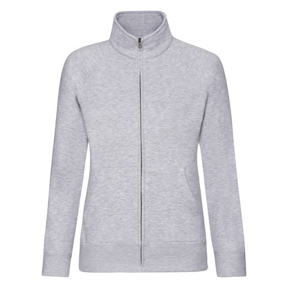 Heather Grey - Front - Fruit of the Loom Womens-Ladies Premium Lady Fit Jacket