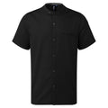 Black - Front - Premier Unisex Adult Recyclight Short-Sleeved Chef Shirt