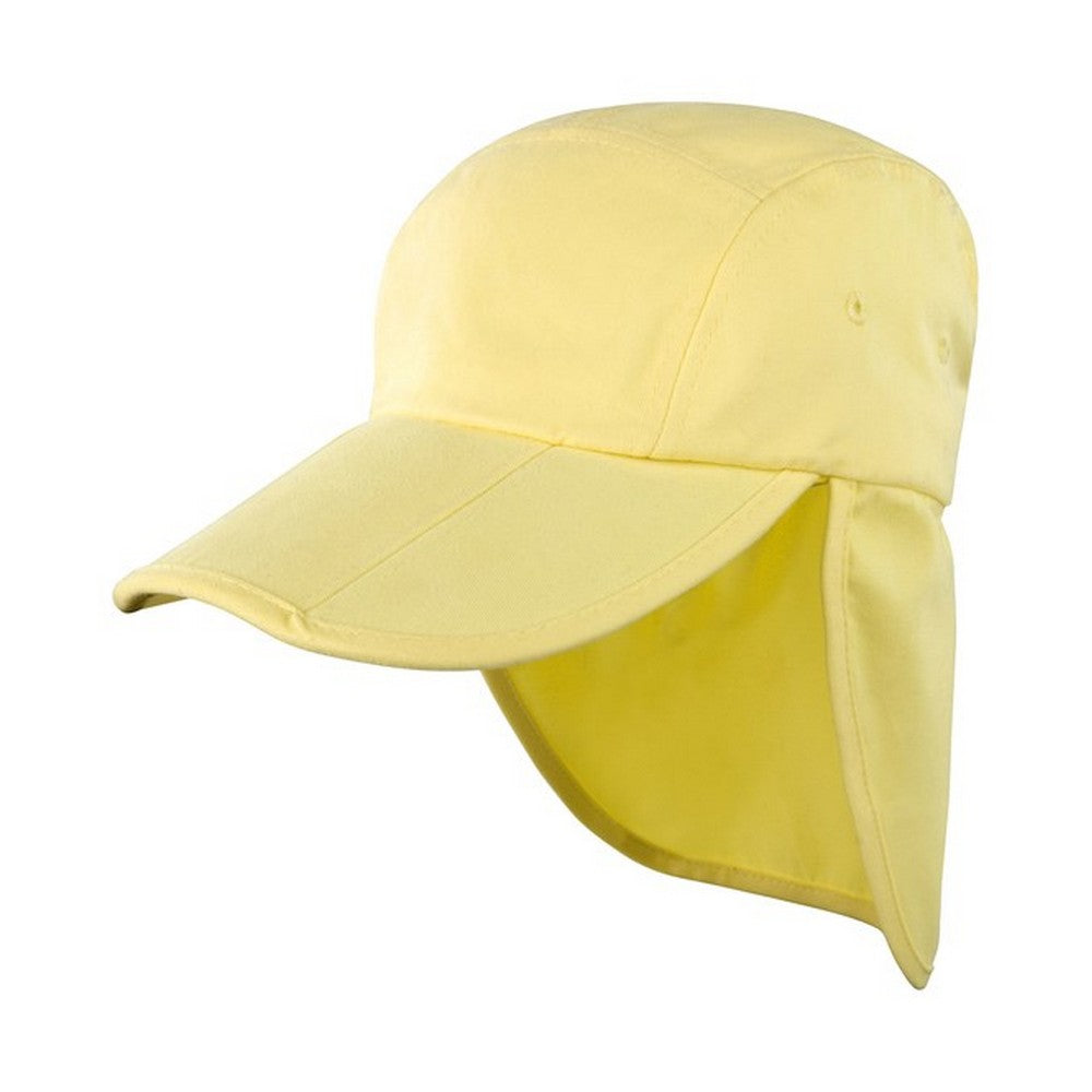 Yellow - Front - Result Headwear Childrens-Kids Legionnaires Fold Up Cap
