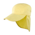 Yellow - Front - Result Headwear Childrens-Kids Legionnaires Fold Up Cap