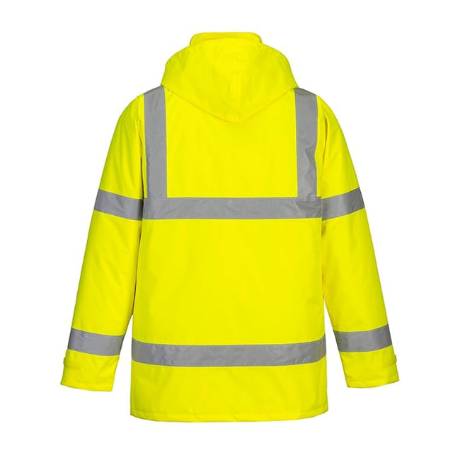 yellow - Back - Portwest Hi-Vis Traffic Jacket (S460) - Workwear - Safetywear