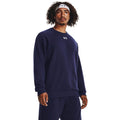 Midnight Navy-White - Lifestyle - Under Armour Unisex Adult Rival Fleece Crew Neck Sweatshirt