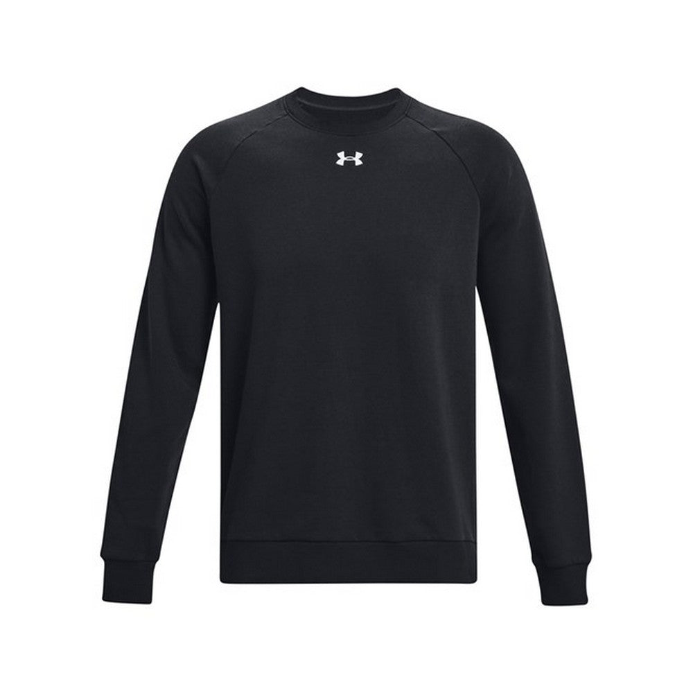 Black-White - Front - Under Armour Unisex Adult Rival Fleece Crew Neck Sweatshirt
