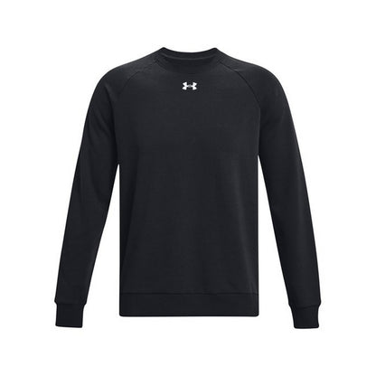Black-White - Front - Under Armour Unisex Adult Rival Fleece Crew Neck Sweatshirt