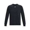 Black-White - Front - Under Armour Unisex Adult Rival Fleece Crew Neck Sweatshirt