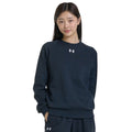 Black-White - Back - Under Armour Unisex Adult Rival Fleece Crew Neck Sweatshirt