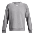 Castle Rock-White - Front - Under Armour Unisex Adult Rival Fleece Crew Neck Sweatshirt