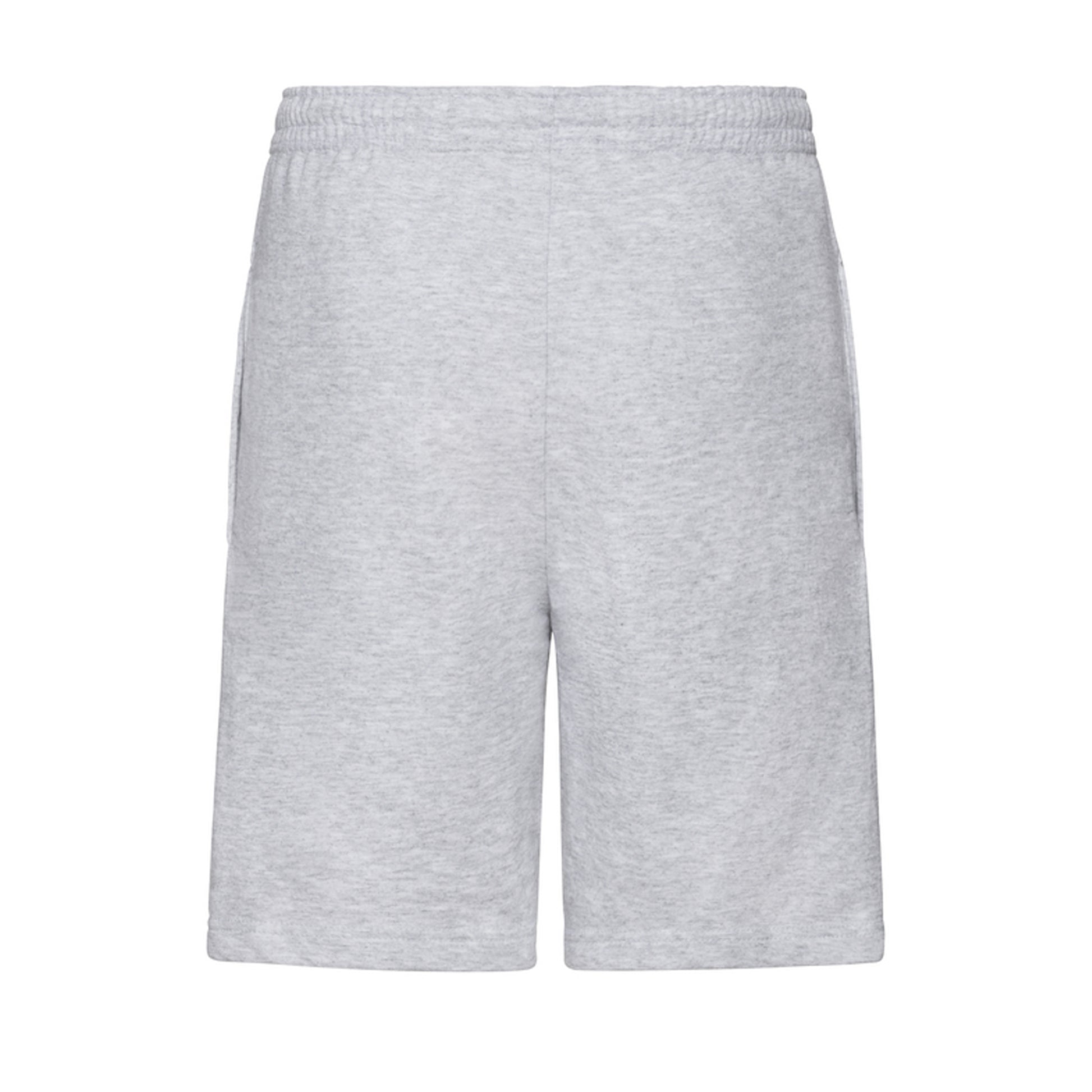 Heather Grey - Back - Fruit Of The Loom Mens Iconic 195 Jersey Shorts