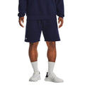 Midnight Navy-White - Back - Under Armour Mens Rival Fleece Shorts