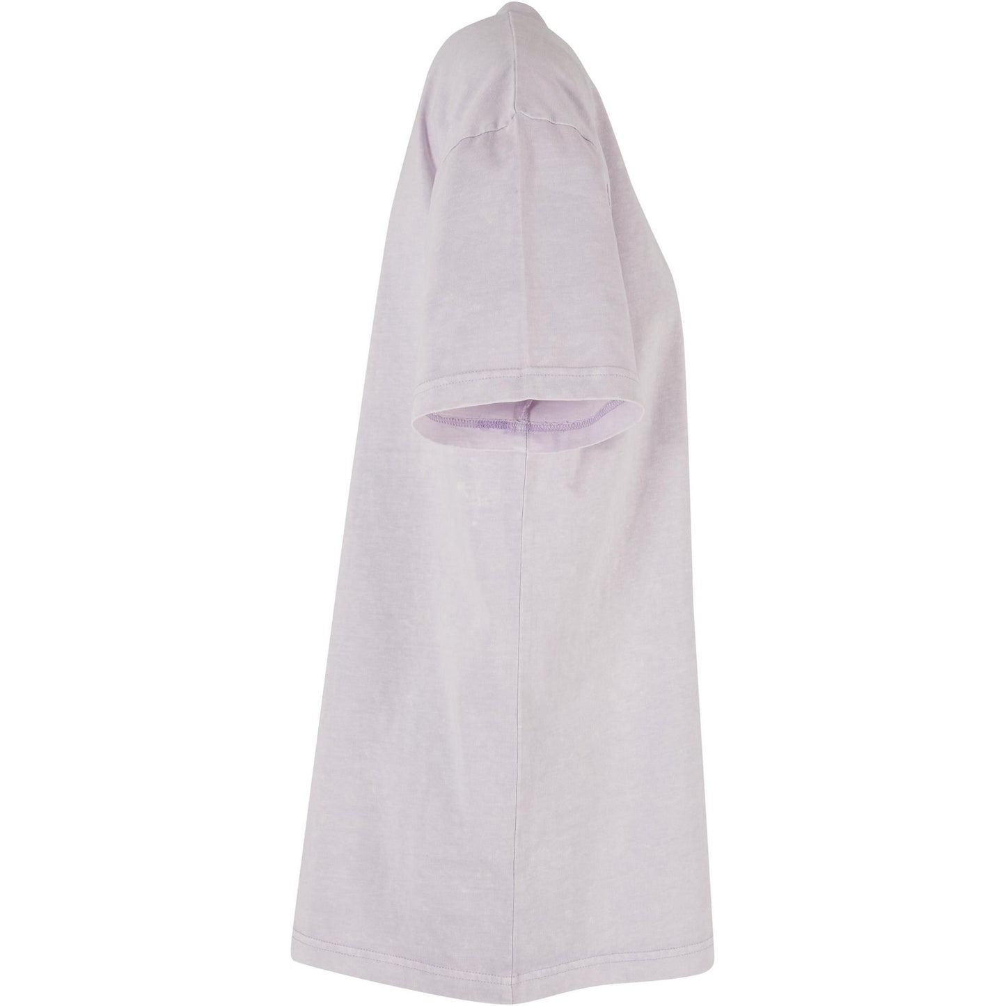 Soft Lilac - Side - Build Your Brand Womens-Ladies Acid Wash Oversized T-Shirt