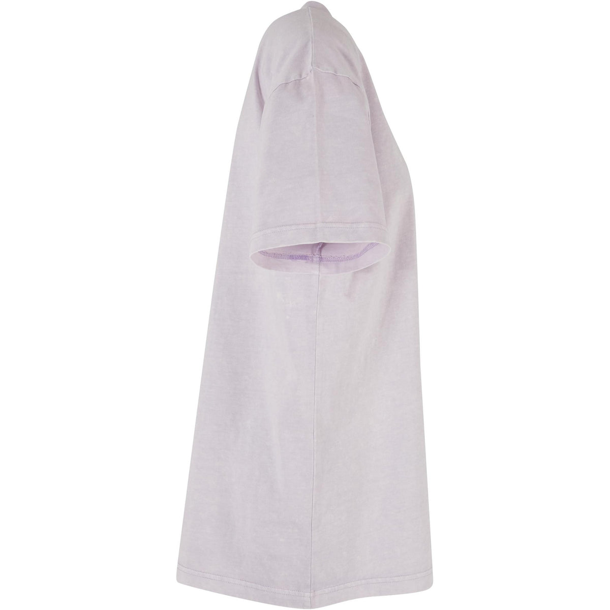 Soft Lilac - Side - Build Your Brand Womens-Ladies Acid Wash Oversized T-Shirt