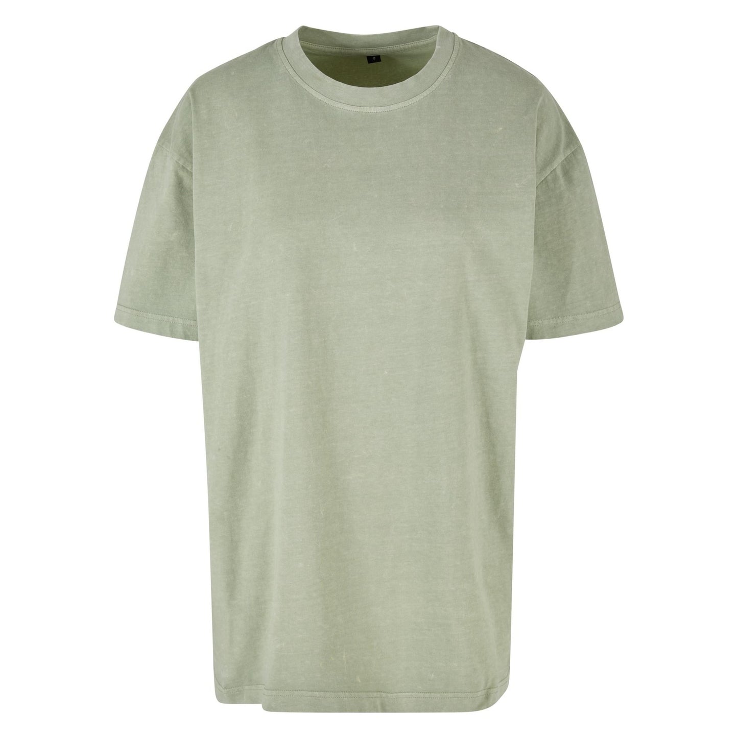 Soft Salvia - Front - Build Your Brand Womens-Ladies Acid Wash Oversized T-Shirt