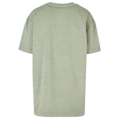 Soft Salvia - Back - Build Your Brand Womens-Ladies Acid Wash Oversized T-Shirt